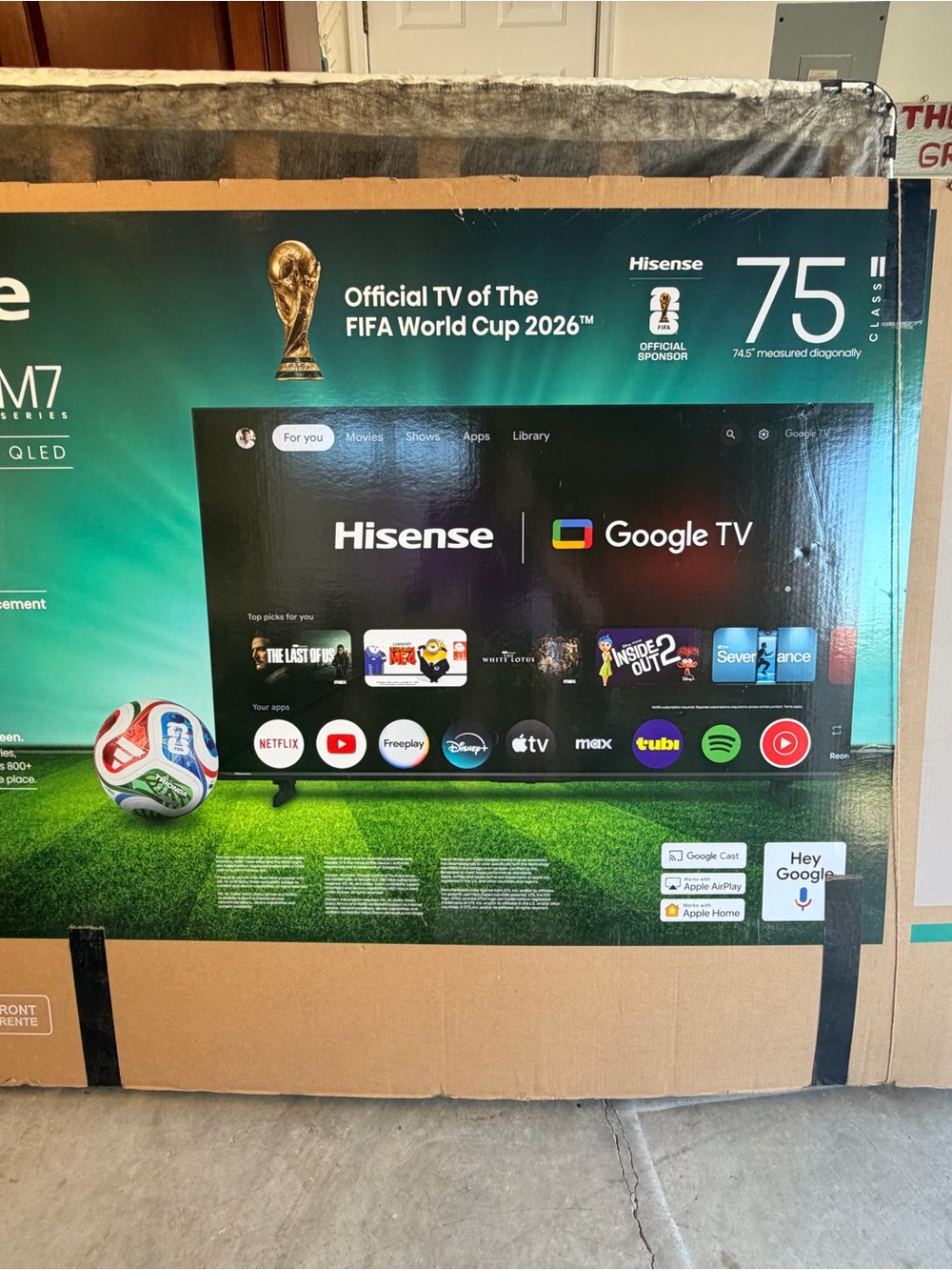 Hisense 75" Google TV Box Art - Green/Black